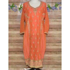 Indian Pakistani Wedding Party Wear Dress Tunic Top Kurti Embroidered Gown XXL